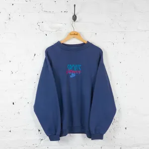 Nike Sports Fitness 90s Sweatshirt - Blue - XL
