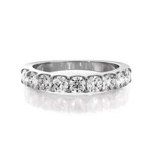 Nine Stone Round Diamond Wedding Ring