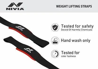 NIVIA Weight Lifting Wrist Support (Pack of 2) Wrist Support (Black)