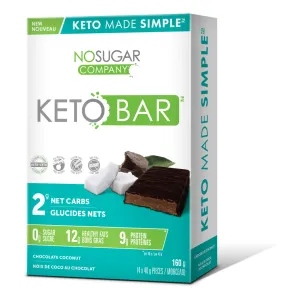 No Sugar Keto Bar Chocolate Coconut