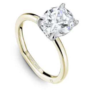 Noam Carver Atelier 14K Two Tone Yellow Gold Shank with White Gold Head Oval 2.50ct Solitaire Engagement Ring