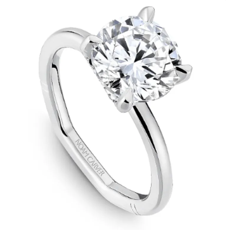 Noam Carver Atelier 14K White Gold Round 2.50ct Solitaire Engagement Ring