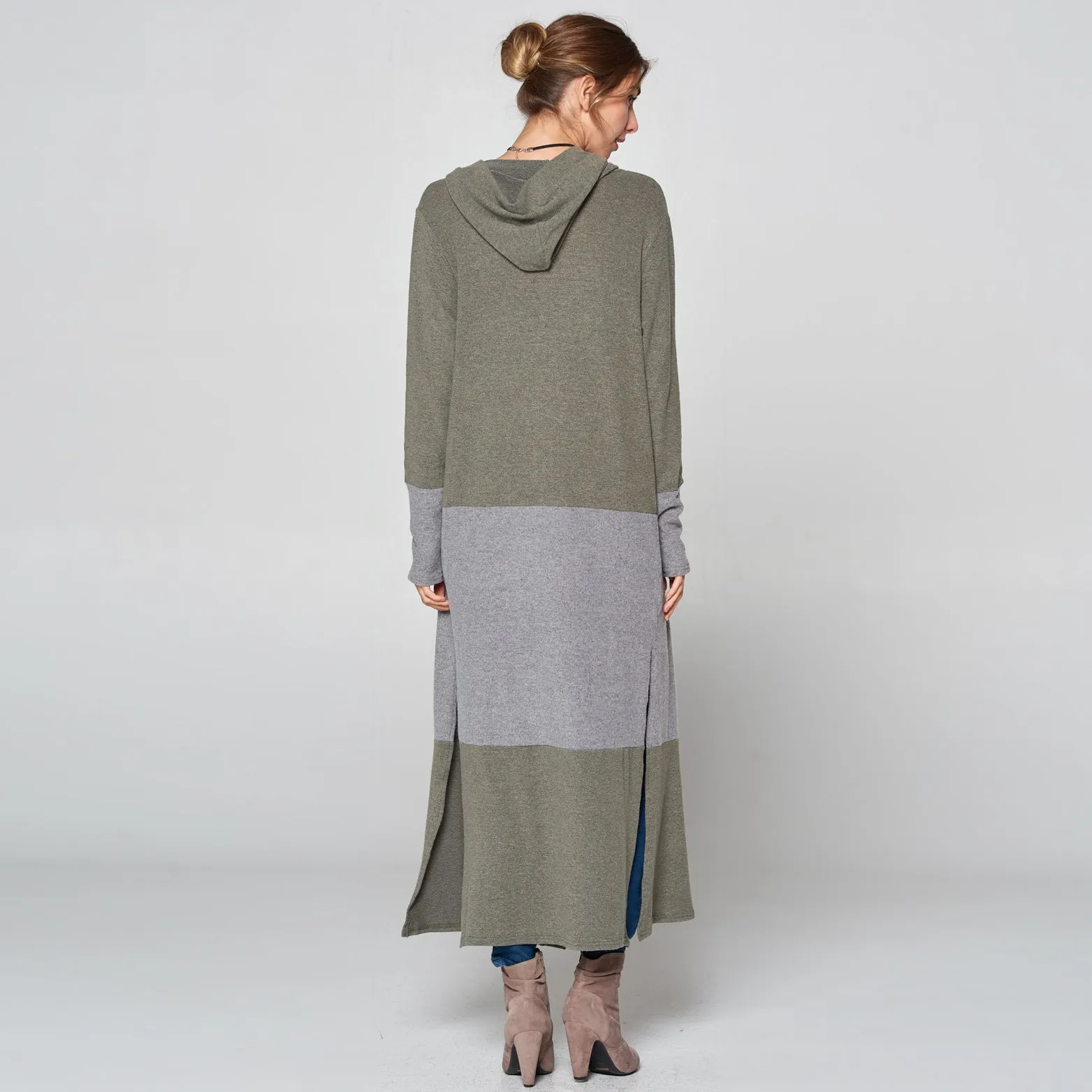 Olive & Gray Long Cardigan