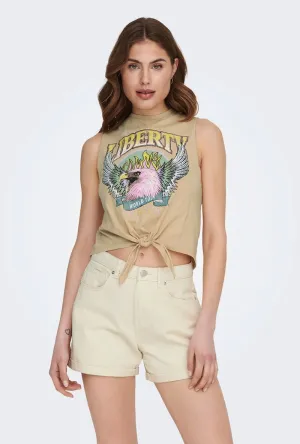 ONLY LUCY SL KNOT EAGLE TOP
