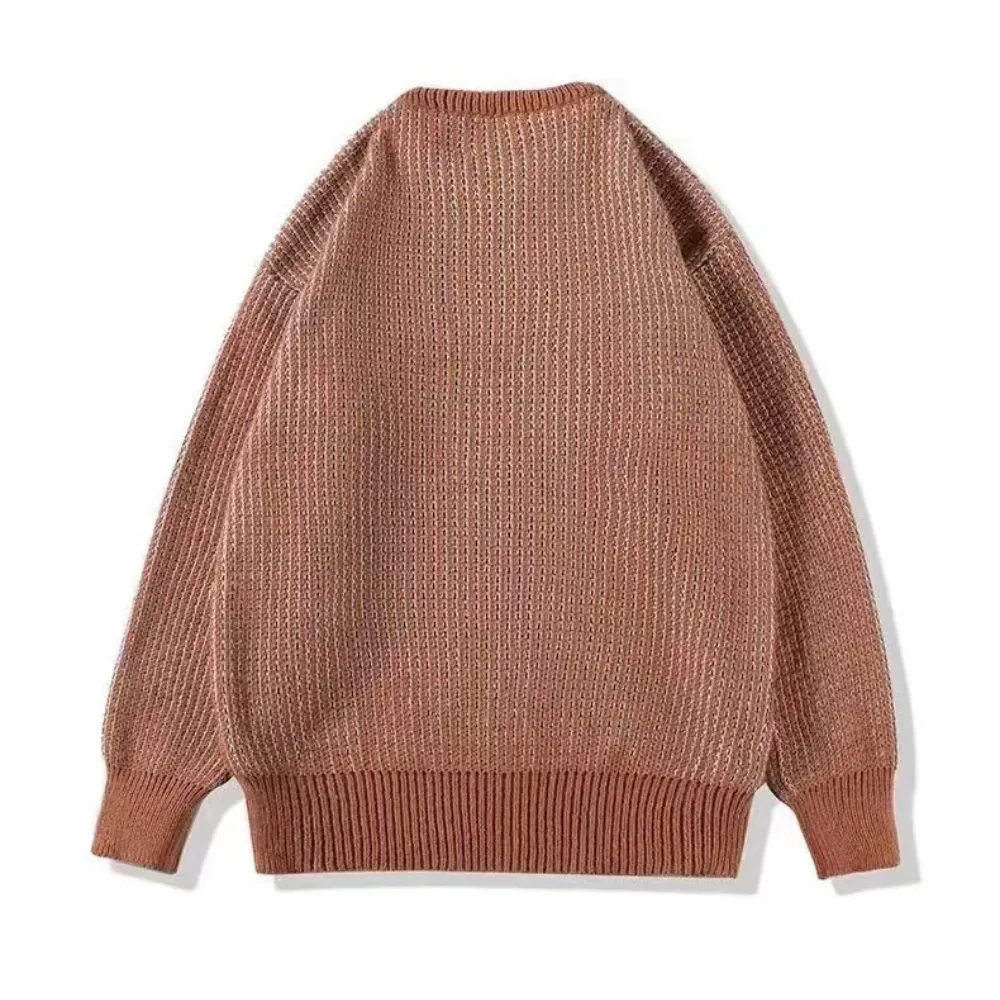 OOC' Vintage Loose Crewneck Pinstripe Knit Sweater