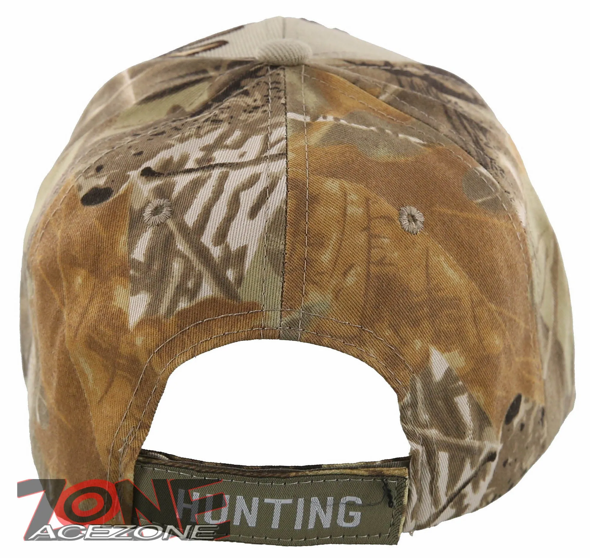 OUTDOOR SPORTS DEER SHADOW HUNTING BALL CAP HAT TAN SAND FOREST CAMO