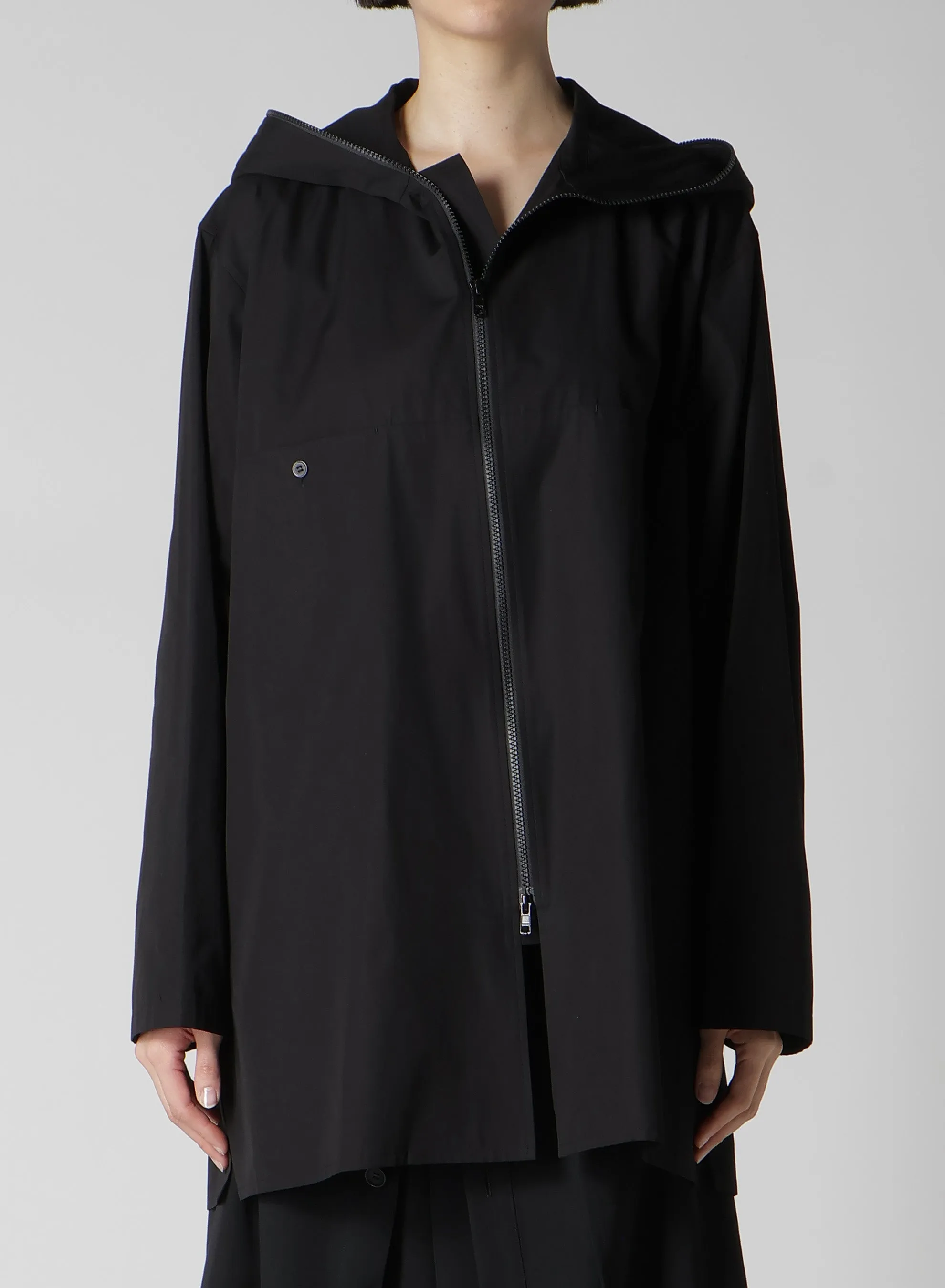 P・100/2 BROAD ZIP UP HOODIE SHIRT