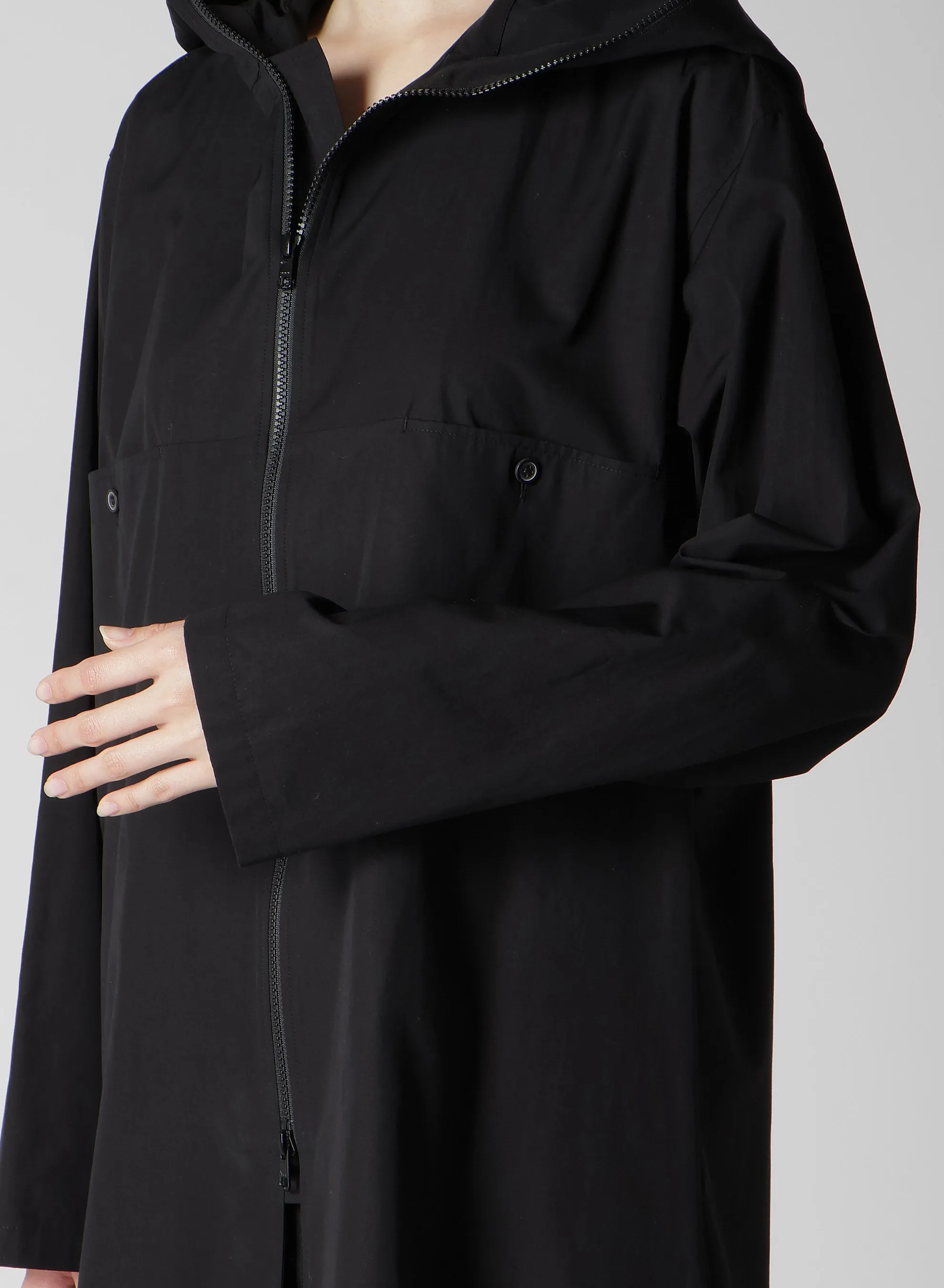 P・100/2 BROAD ZIP UP HOODIE SHIRT