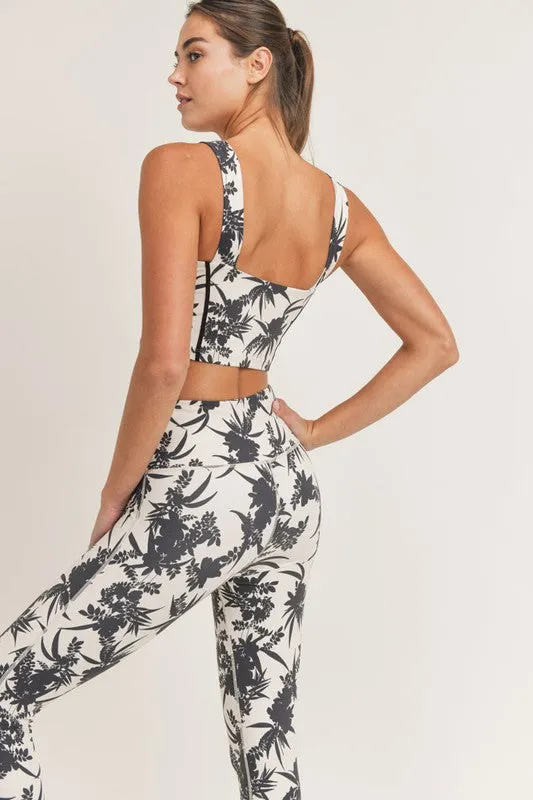 Palm Beach Print Sports Bra