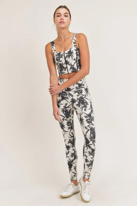 Palm Beach Print Sports Bra