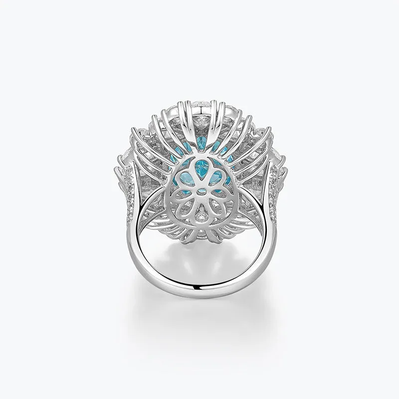 Paraiba Ring Fashion High-end Jewelry