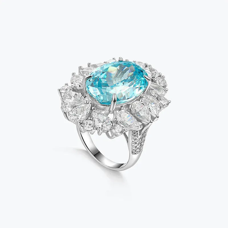 Paraiba Ring Fashion High-end Jewelry