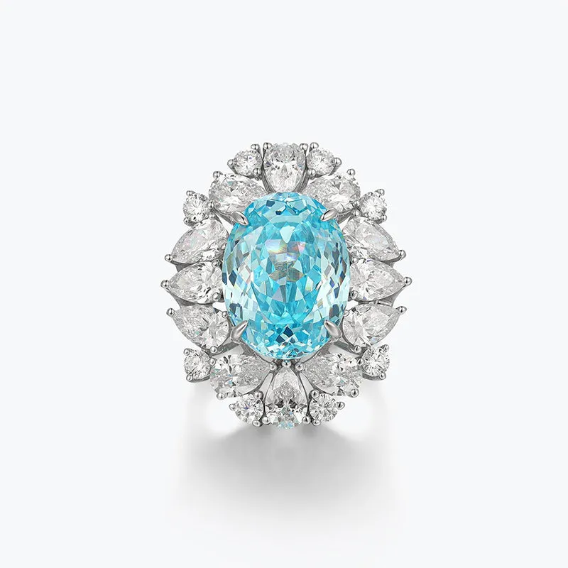 Paraiba Ring Fashion High-end Jewelry