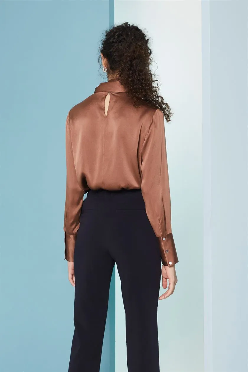 Perona   I   Womenshirts & Topshirts -Joyce-Pwa-Fv21-807-Brown  AS7860