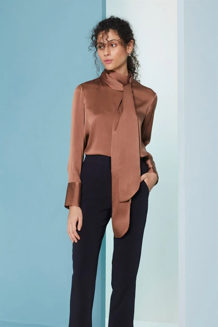Perona   I   Womenshirts & Topshirts -Joyce-Pwa-Fv21-807-Brown  AS7860