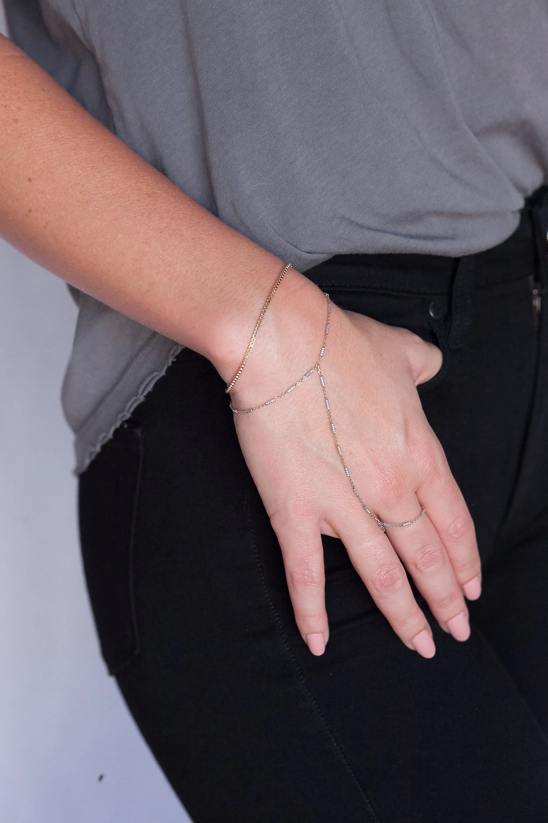 Petite Box Bracelet in Gold or Silver