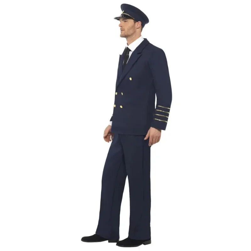 Pilot Adult Costume - Navy Blue