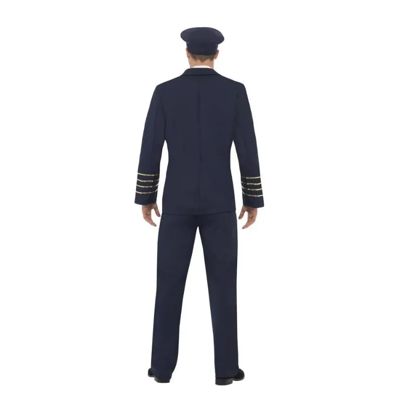 Pilot Adult Costume - Navy Blue