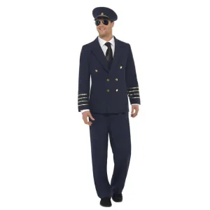 Pilot Adult Costume - Navy Blue