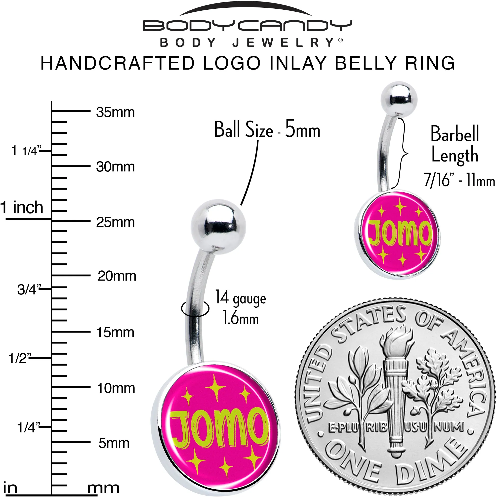 Pink JOMO Belly Ring