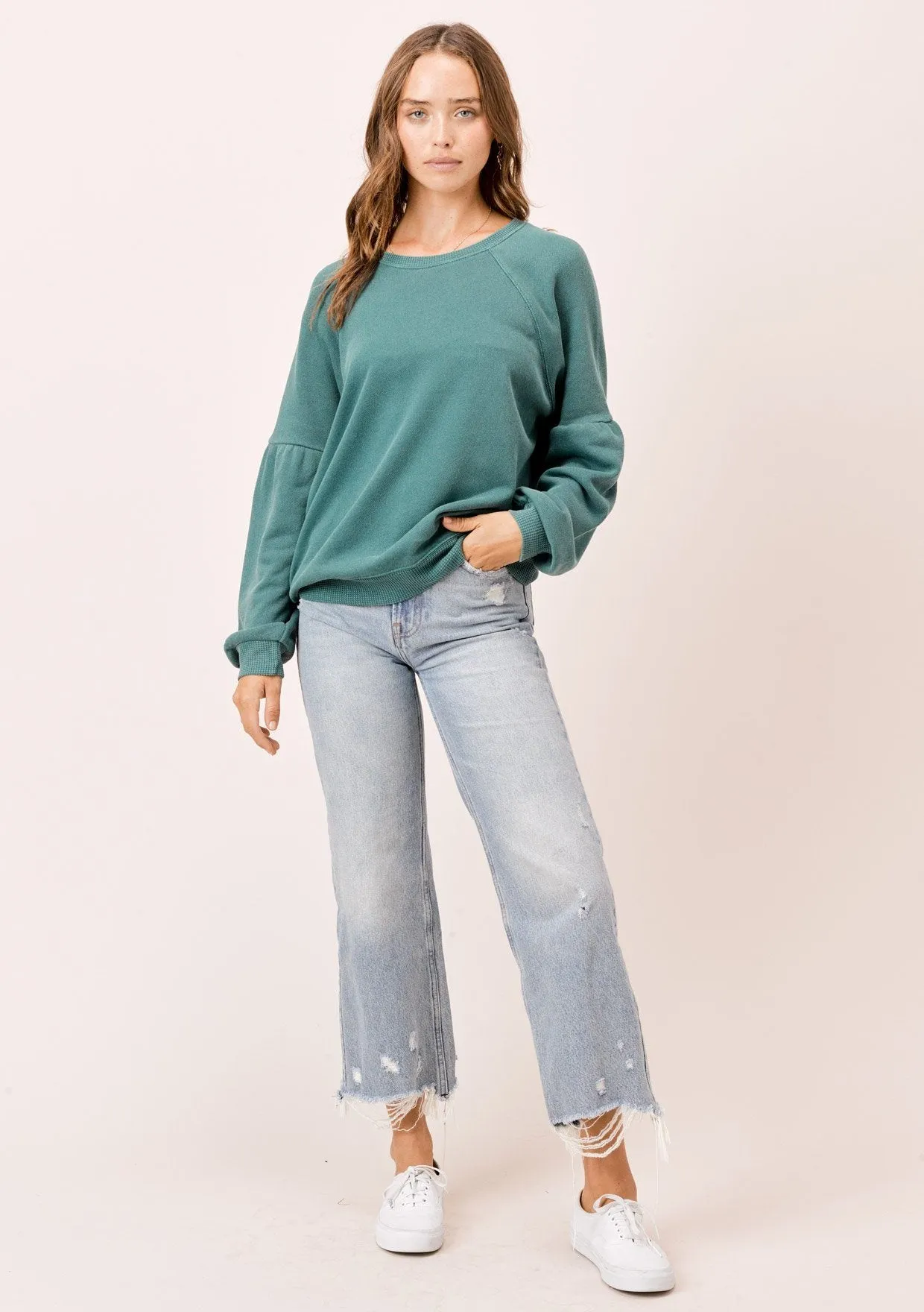 Piper Volume Sleeve Sweatshirt