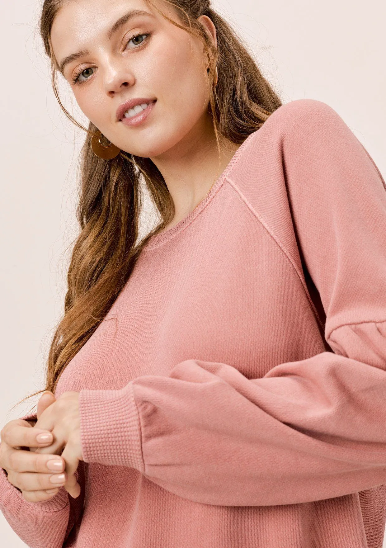 Piper Volume Sleeve Sweatshirt