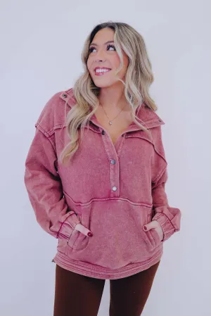 Polar Plush Mineral Washed Pullover - 4 Colors