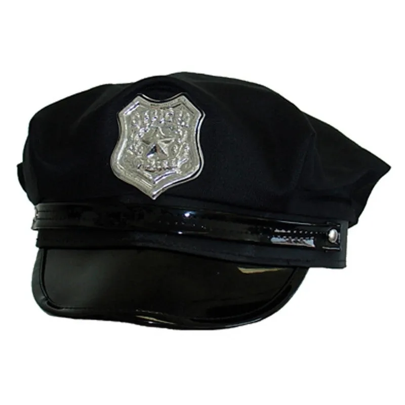 Police Cap USA Black