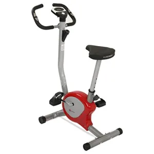 PowerMax Fitness BU-200 Exercise Bike - Red & Silver