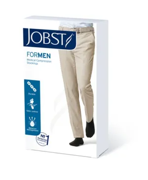 PR/1 JOBST MEDICAL LEG WEAR, MEN, KNEE HIGH, RIBBED, 30-40MMHG, LG, KHAKI, CLOSED TOE