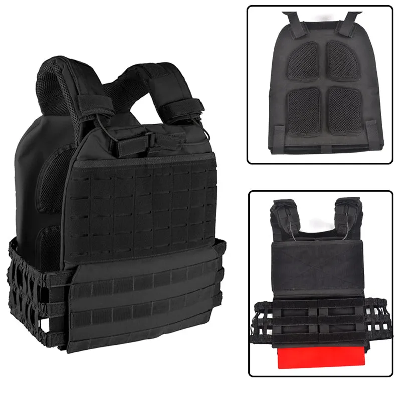 Premium Tactical Hunting Vest for Men – Camouflage Plate Carrier, 900D Outdoor Sports Fitness, Weighted Training Vest, Adjustable Combat Gear for Fitness and Combat Training