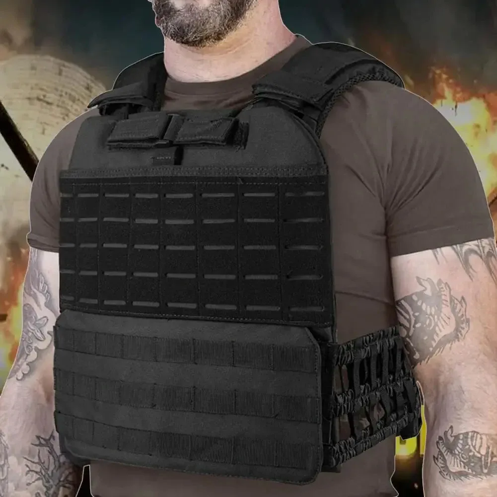 Premium Tactical Hunting Vest for Men – Camouflage Plate Carrier, 900D Outdoor Sports Fitness, Weighted Training Vest, Adjustable Combat Gear for Fitness and Combat Training