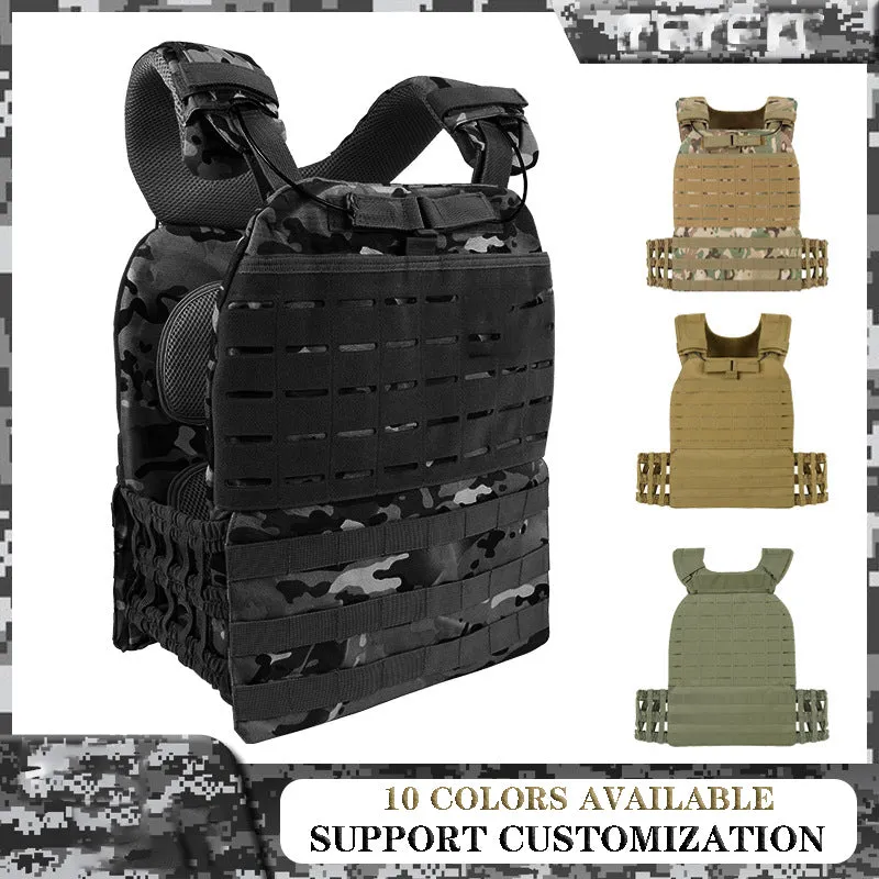 Premium Tactical Hunting Vest for Men – Camouflage Plate Carrier, 900D Outdoor Sports Fitness, Weighted Training Vest, Adjustable Combat Gear for Fitness and Combat Training