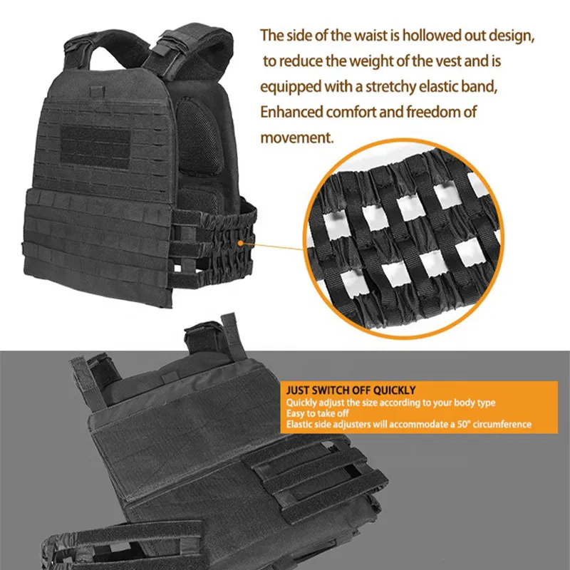 Premium Tactical Hunting Vest for Men – Camouflage Plate Carrier, 900D Outdoor Sports Fitness, Weighted Training Vest, Adjustable Combat Gear for Fitness and Combat Training