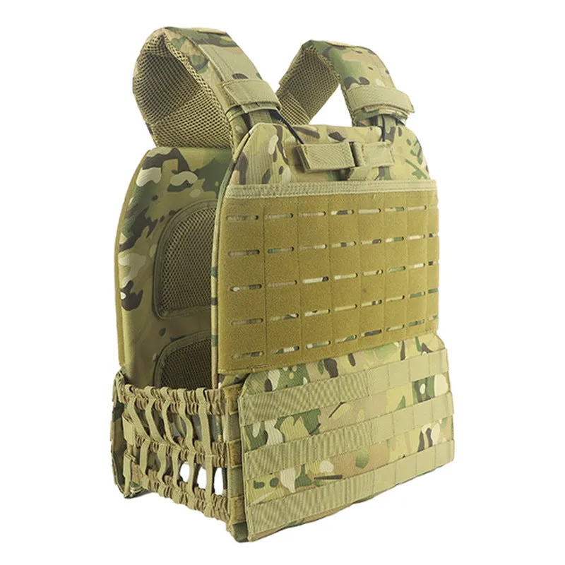 Premium Tactical Hunting Vest for Men – Camouflage Plate Carrier, 900D Outdoor Sports Fitness, Weighted Training Vest, Adjustable Combat Gear for Fitness and Combat Training