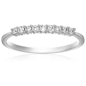 Prong Diamond Wedding Band in 14k Gold