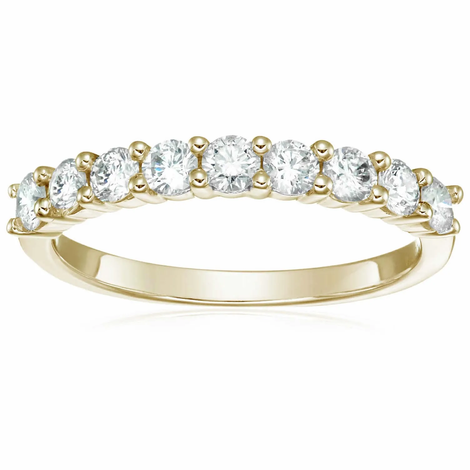 Prong Diamond Wedding Band in 14k Gold