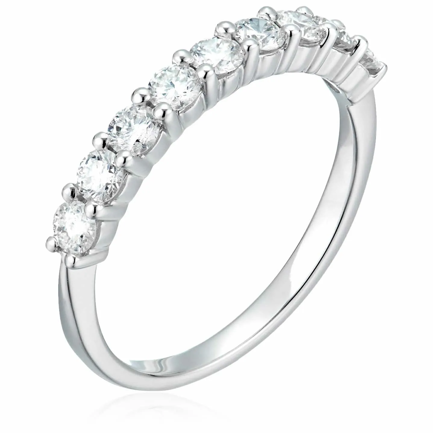 Prong Diamond Wedding Band in 14k Gold