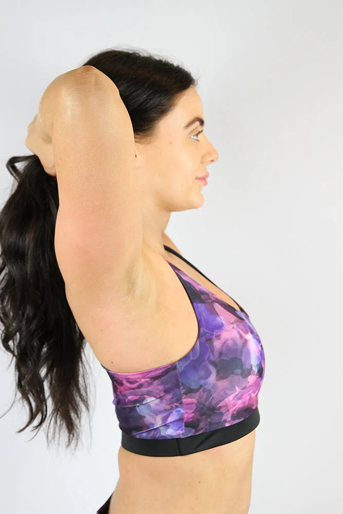 Purple Haze Racer Back Sports Bra