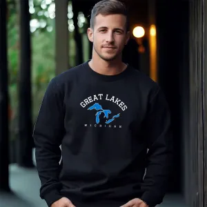 "5 Great Lakes" Men's Classic Crew Sweatshirt