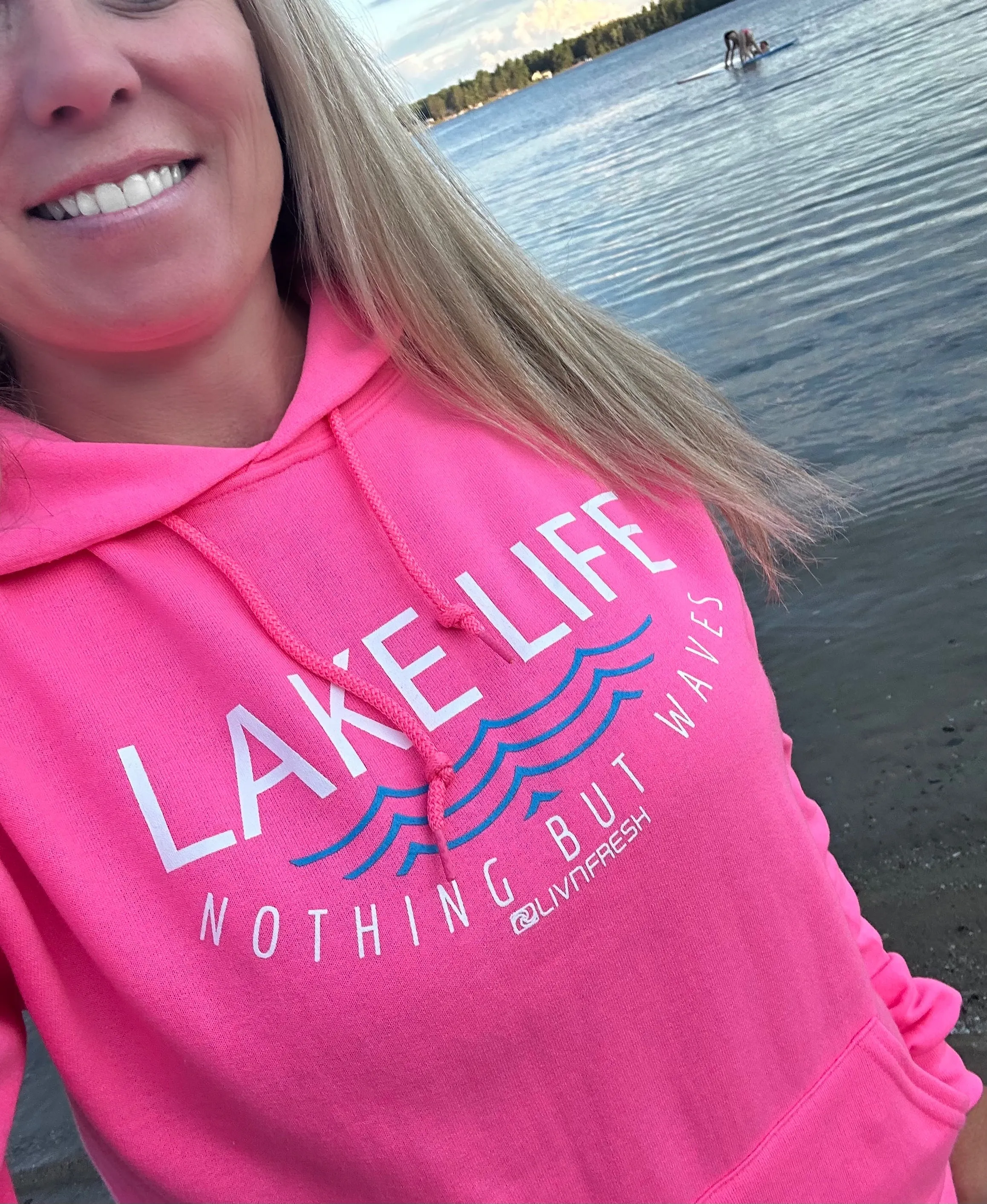 "Lake Life WAVES" Relaxed Fit Classic Unisex Hoodie