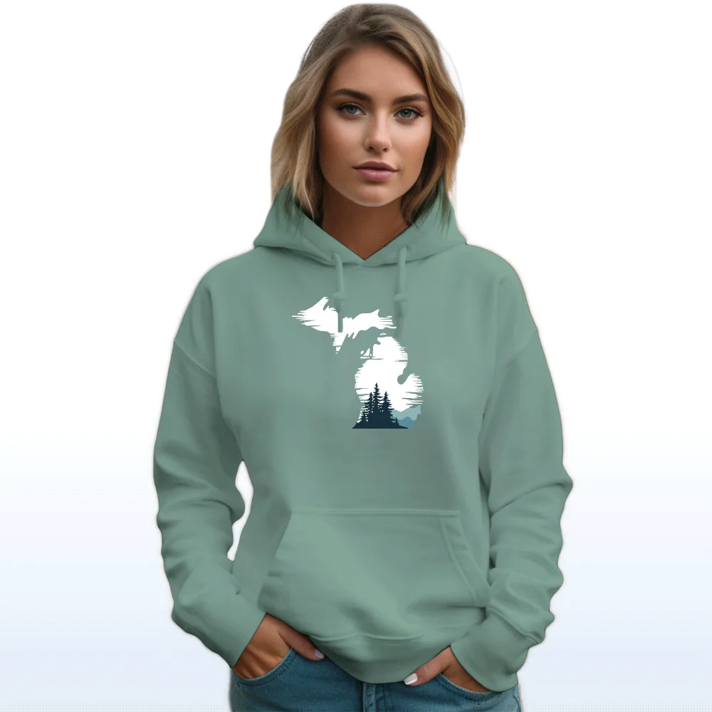 "Michigan Vista" Relaxed Fit Classic Unisex Hoodie
