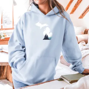 "Michigan Vista" Relaxed Fit Classic Unisex Hoodie