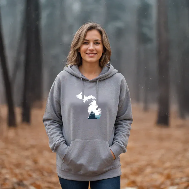 "Michigan Vista" Relaxed Fit Classic Unisex Hoodie