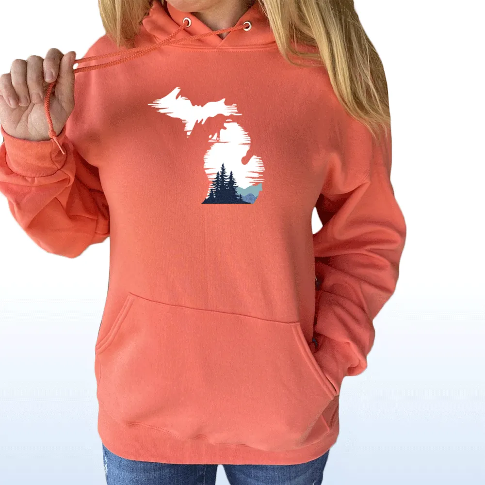 "Michigan Vista" Relaxed Fit Classic Unisex Hoodie