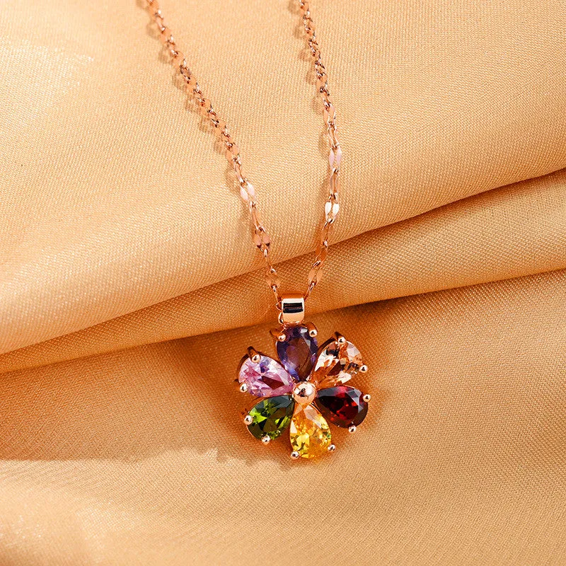 Rainbow Petals Necklace