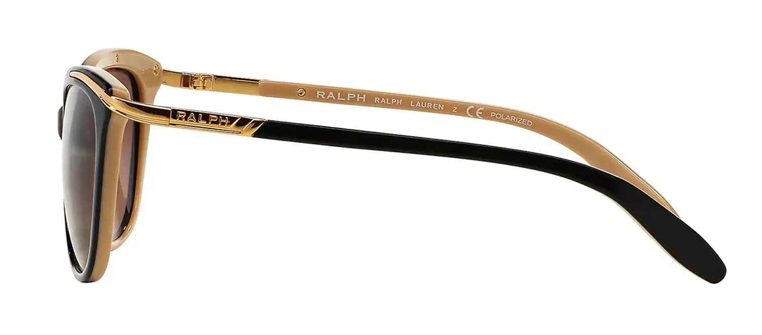 Ralph by Ralph Lauren RA 5203 1090T5 Cat-Eye Plastic Black Sunglasses with Brown Gradient Lens