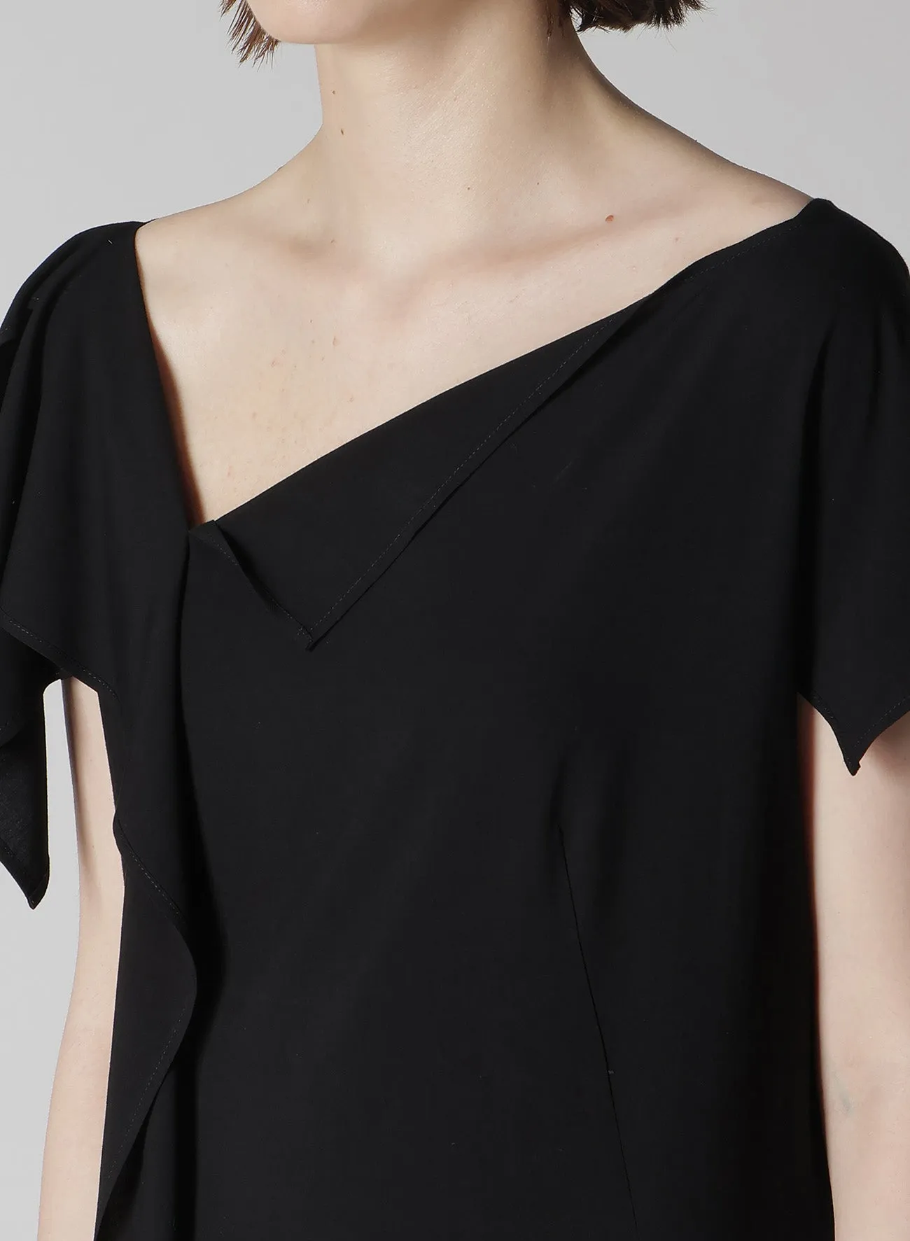 RAYON CAMBRIC HANDKERCHIEF HEM DRESS