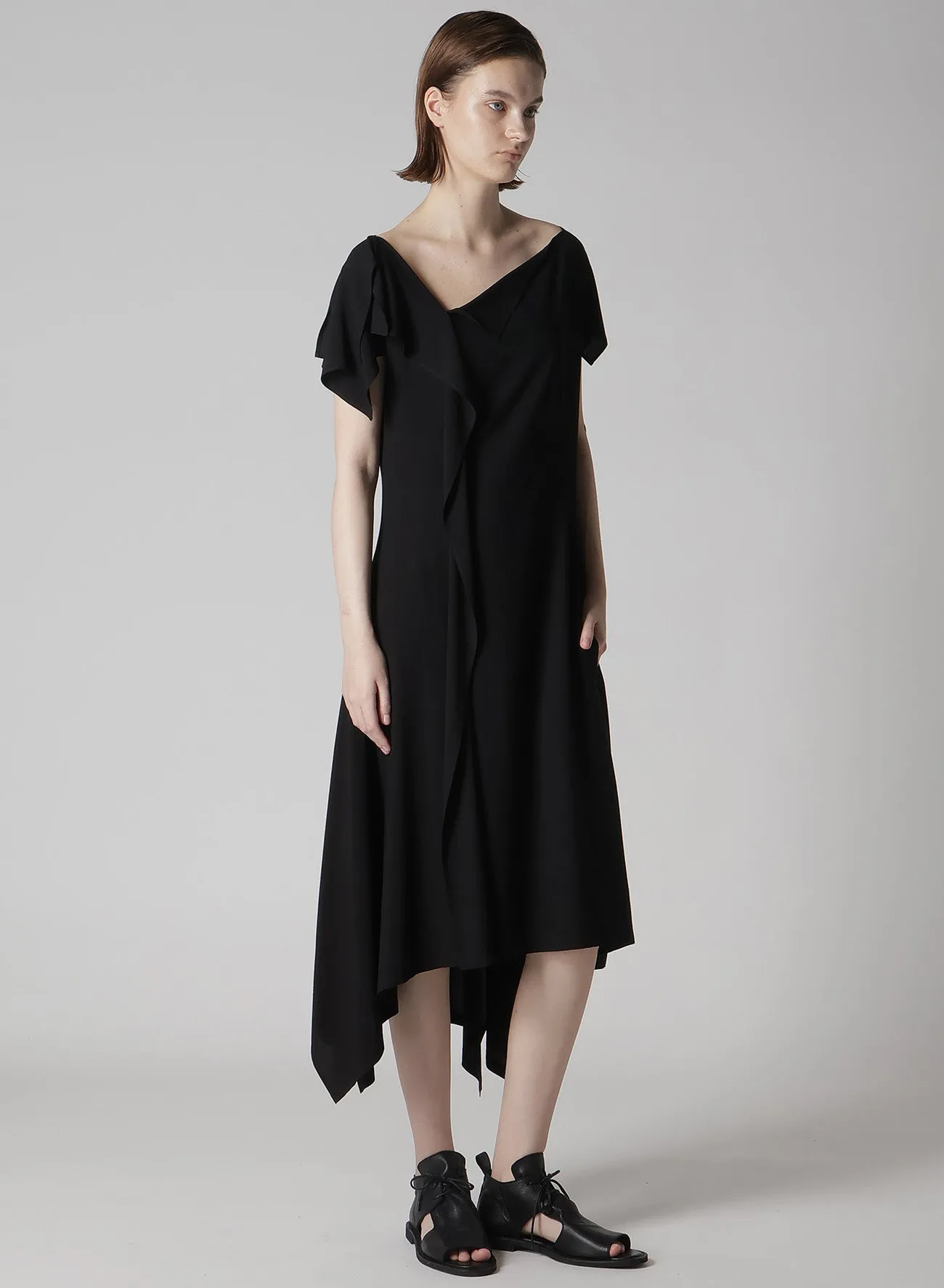 RAYON CAMBRIC HANDKERCHIEF HEM DRESS