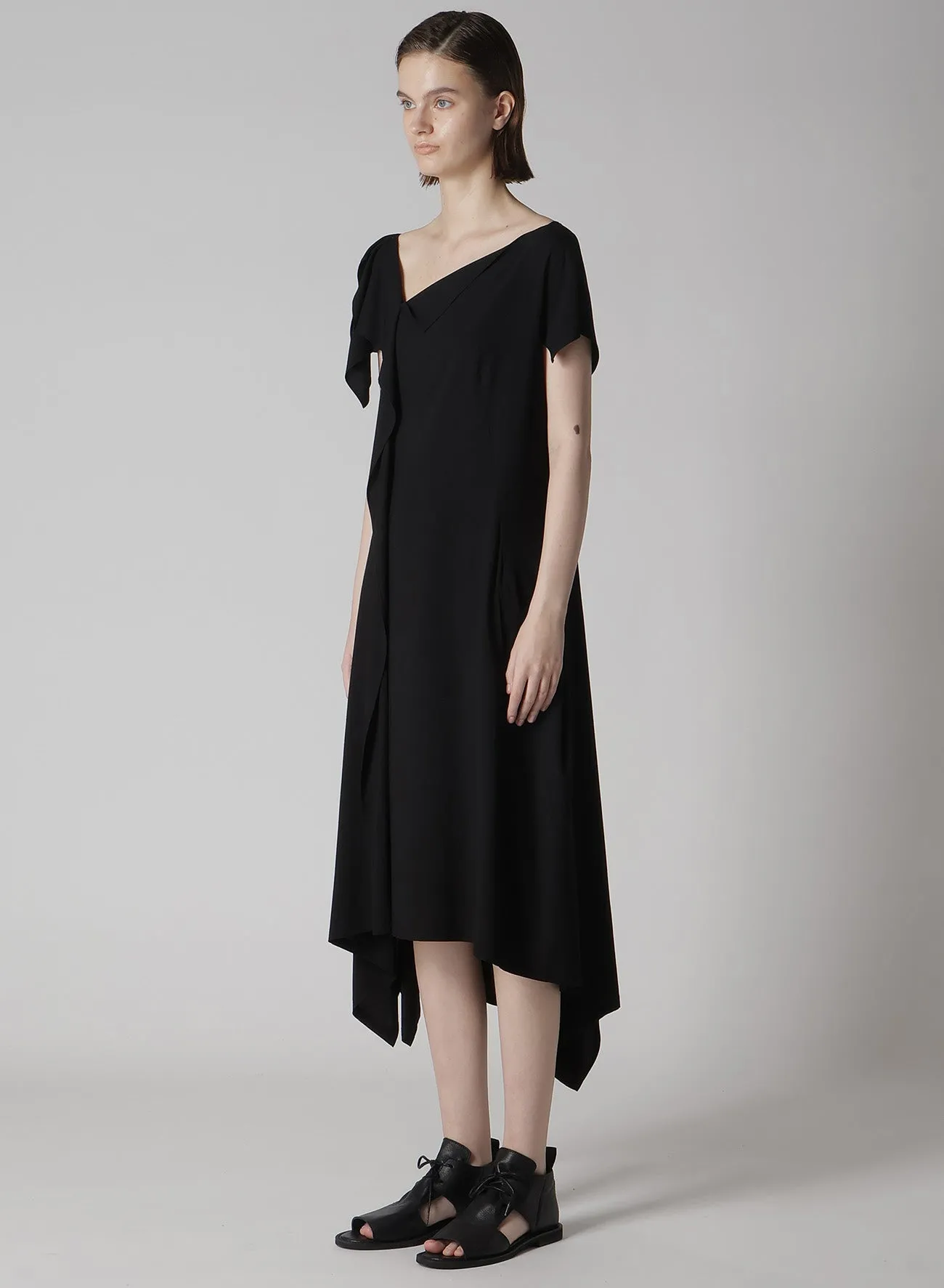 RAYON CAMBRIC HANDKERCHIEF HEM DRESS